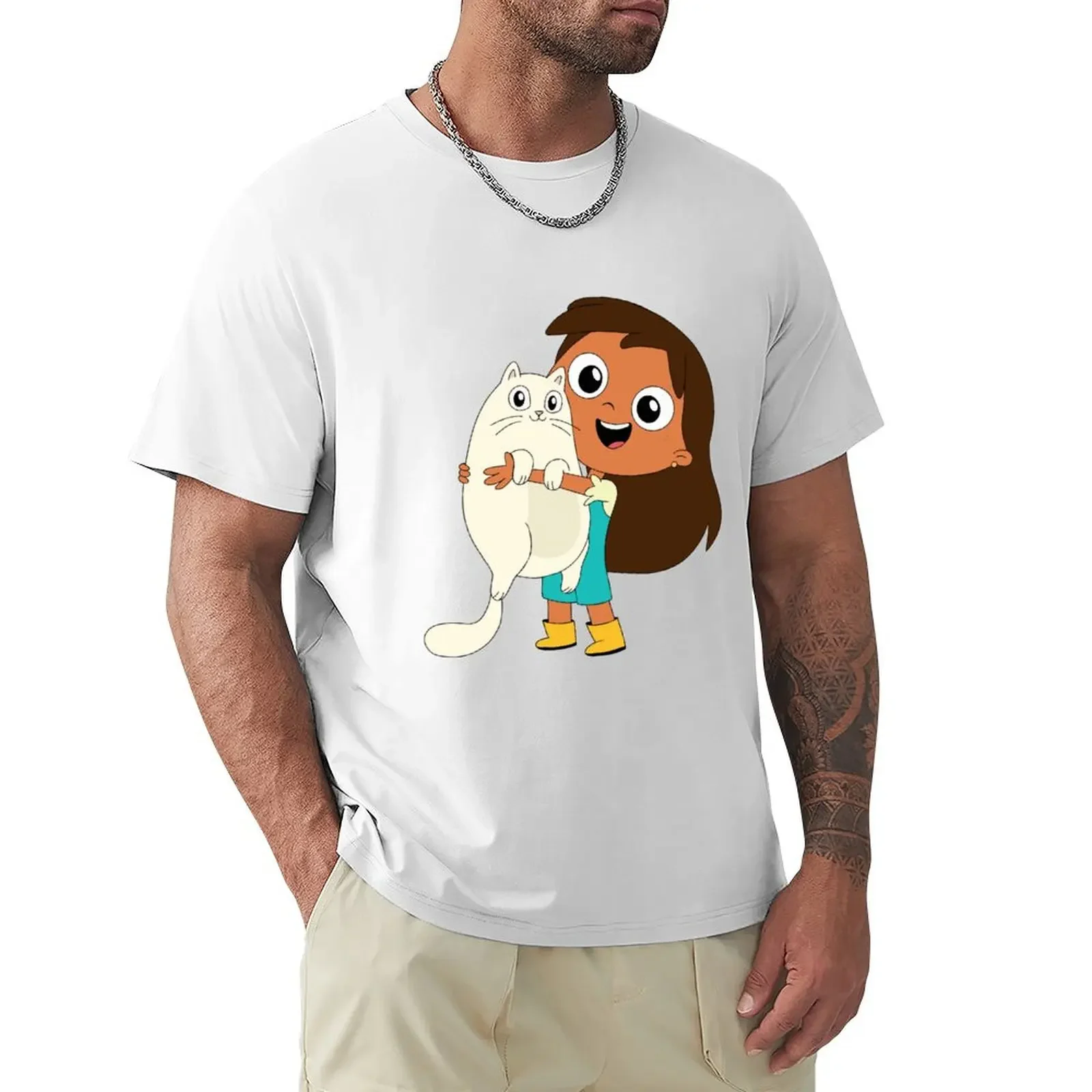 Rosie and Gatita friends hug fan art T-shirt boys whites cute tops men clothes