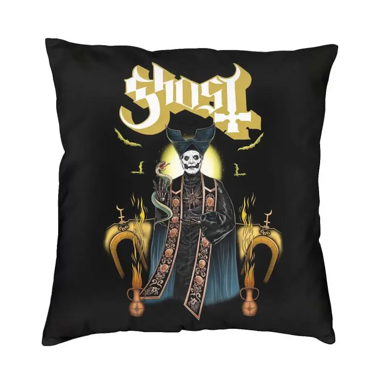 

Ghost Swedish Heavy Metal Rock Band Cushion Covers Sofa Home Decor Square Throw Pillow Cover 40x40