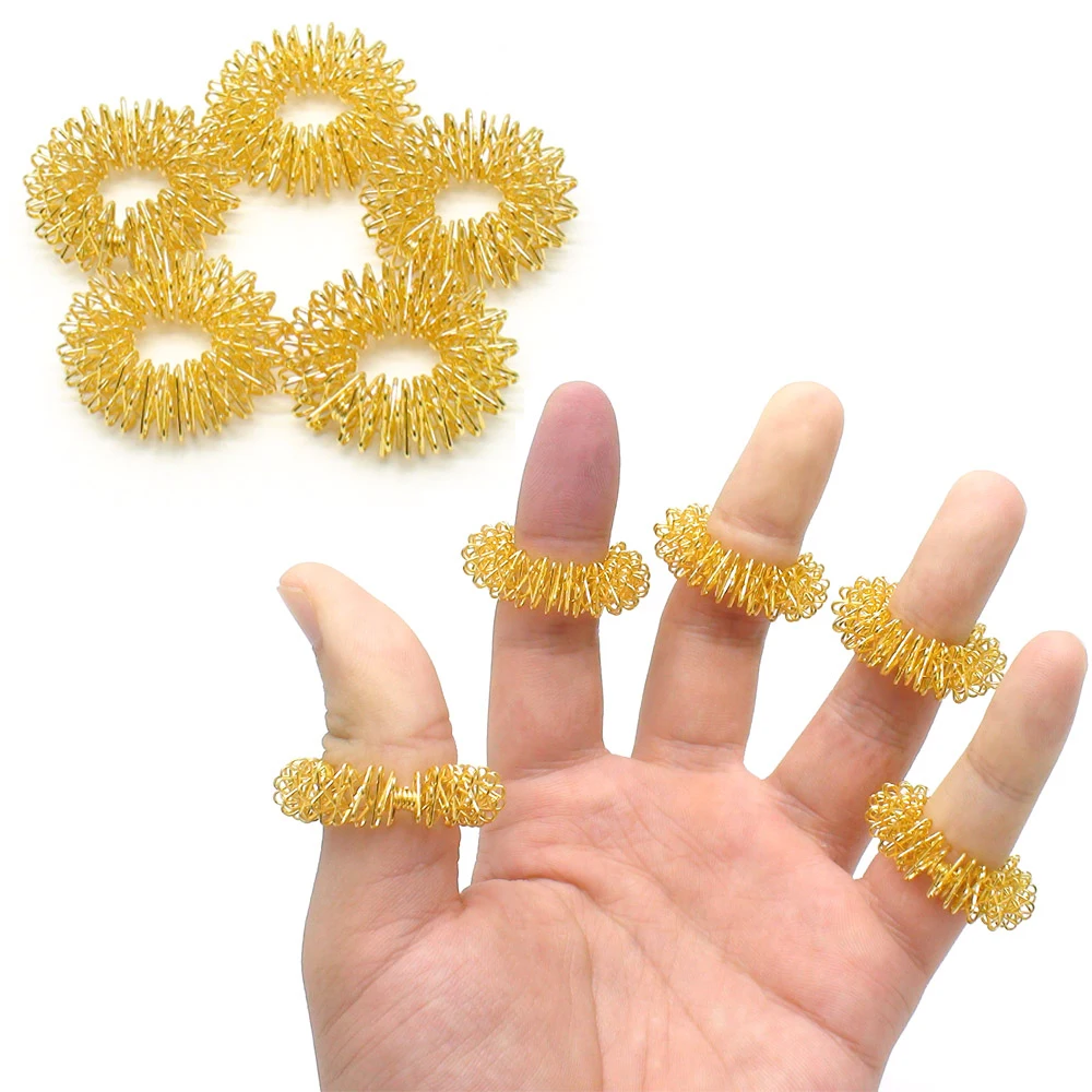 10Pcs Finger Roller Massager and Acupressure Massage Rings for Finger Hand Massage, Hand Blood Circulation Massage Roller Tools