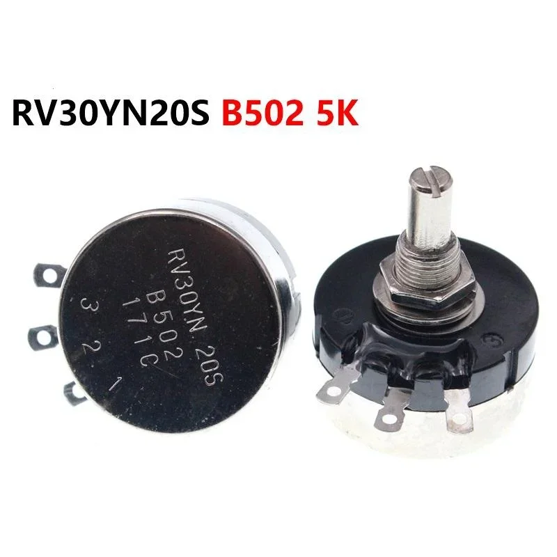 RV30YN20S B502 5K 3W Single Turn Carbon Film Potentiometer Adjustable Resistor