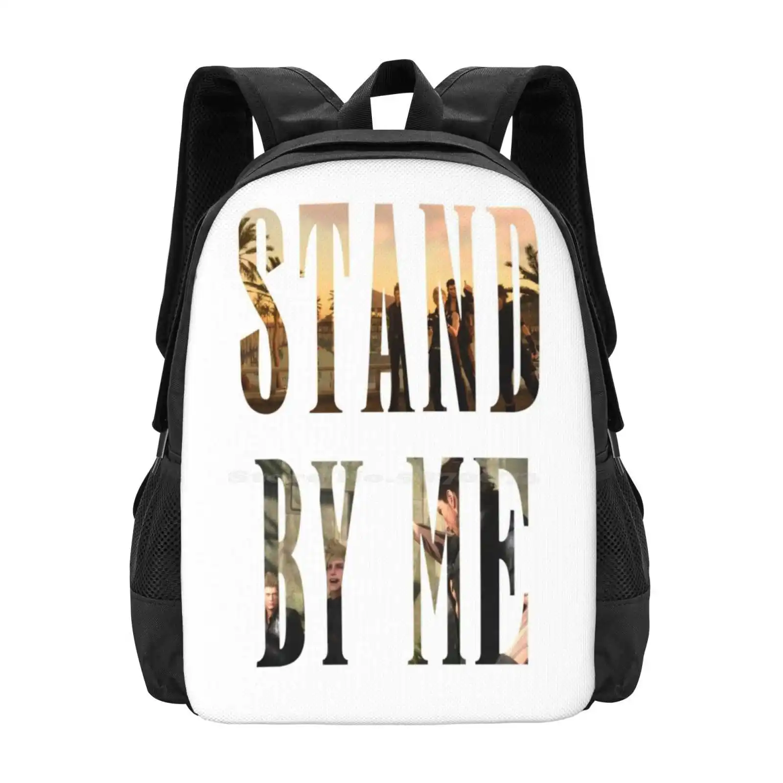 Ffxv Stand By Me Backpack For Student School Laptop Travel Bag Xv 15 Car Boyband Noctis Lucis Caelum Ignis