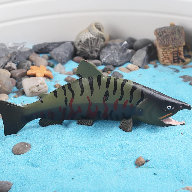 Oenux Sealife Tiere Actionfiguren Ozean Fisch Lachs Thunfisch Modell Figuren Mini PVC Schule Projekt Kid Collection Bildung Spielzeug – Detail 10