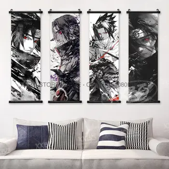 Naruto domácí dekorace svitky obrázek Hyuga Hinata anime plátno nástěnné umění interiér závěsný obraz Uchiha Itachi postavy plakát 10 nejlepší prodej plakát s Narutem - №6