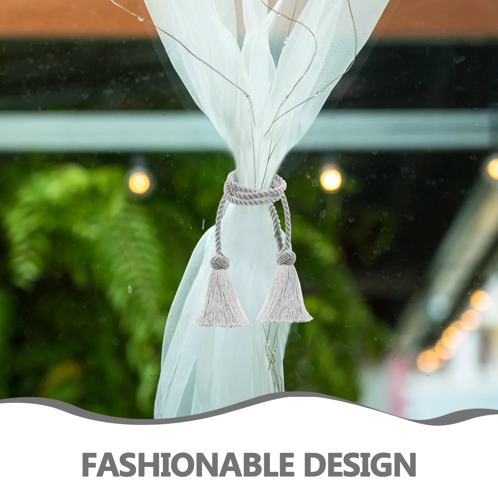 1 زوج رباط للستائر حبل مضفر شرابة الستائر الزخرفية Holdbacks لغرفة المعيشة غرفة نوم شير نافذة الستائر