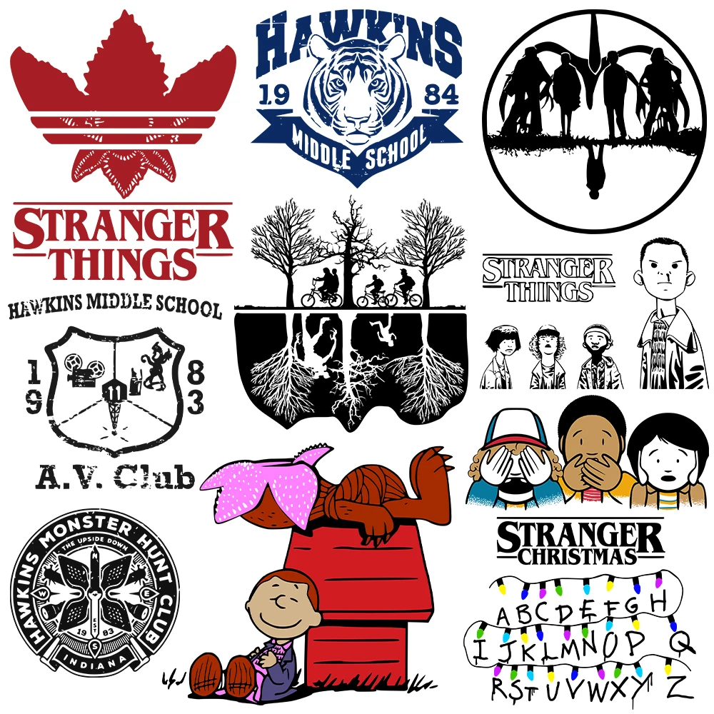 Stranger Things 4 Hellfire Club Iron on Patches for Clothing Personalized Patch Parches Termoadhesivos Para Ropa Diy T-shirts
