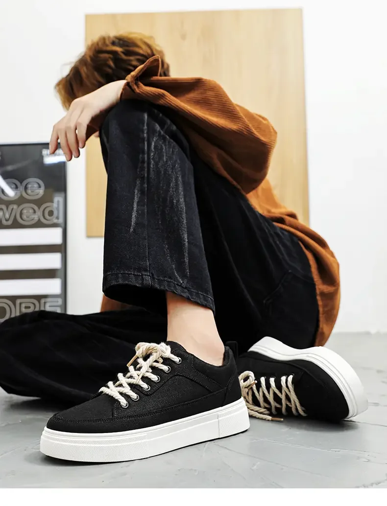 The only winter 2024 main promotion explosion 232 low-top velvet canvas cotton shoes board shoes men's shoes