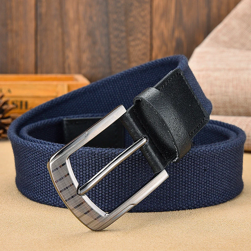 الاتجاه الرجعية للجنسين سير من القنب عالية الجودة قماش النسيج سبيكة دبوس مشبك الرجال حزام بلون بسيط الرجال والنساء حزام غير رسمي #4