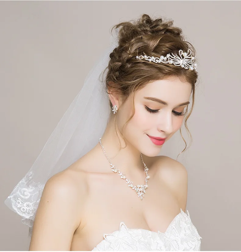 Silver Color Crystal Crowns And Tiaras Princess Prom Rhinestone Diadem Crown Tiara Headband For Women Bride Wedding Hair Jewelry image 4