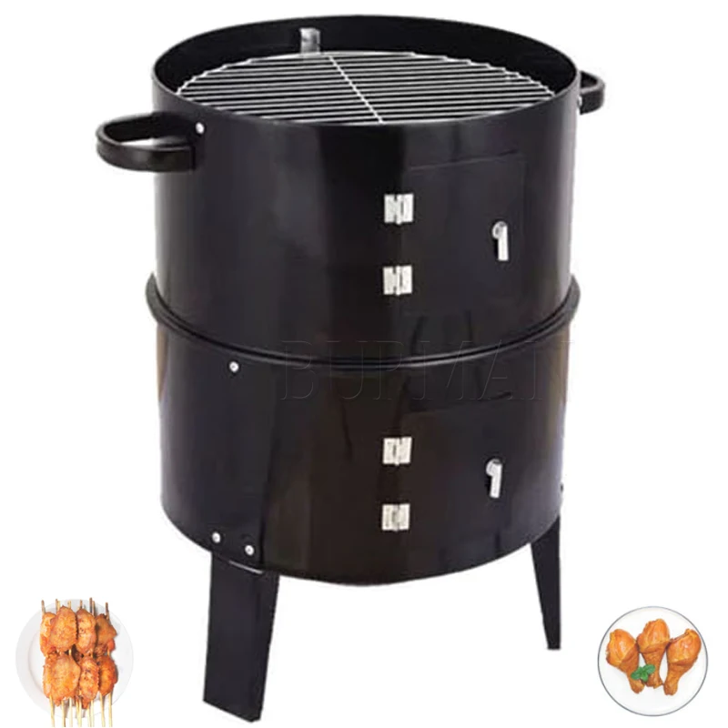 

3 In 1 Smoke Oven Barbecue Oven Outdoor Firewood Stove Courtyard Barbecue Rack