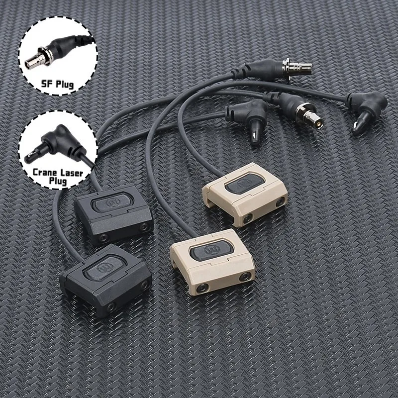 Mini interruptor de presión de enchufe táctico Modbutton SF Crane Laser, accesorio de arma de riel Keymod, compatible con Picatinny m-lok de 20mm, 2,5mm, 3,5mm