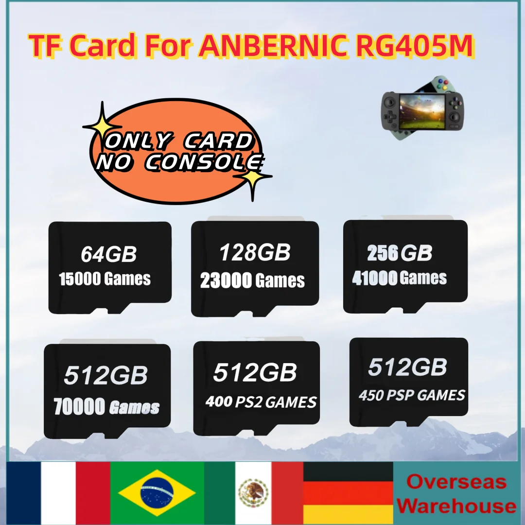 

Tf Card For Anbernic RG405m Video Game Consoles Game Memory Cards 512g Pre-install Retro Games Ps2 Mame Psp Classic Mini 70000 G