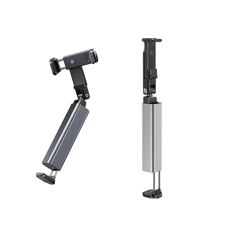 Airplane Travel Essentials Adjustable Phone Stand 360° Rotation Foldable Hook Pocket Size For Desk Tray Table