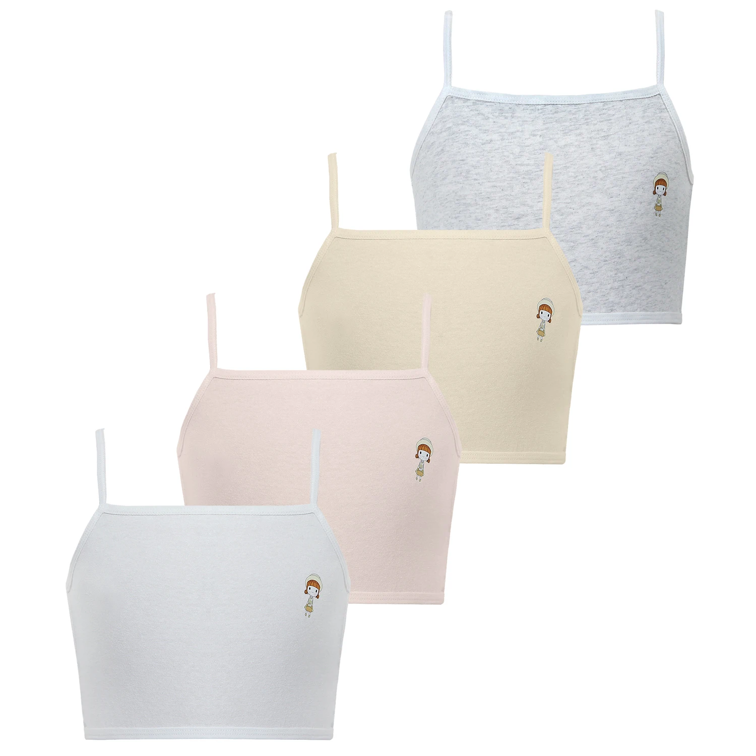 

1pcs Children's bra Teenage Kids Underwears Cotton Summer Cartoon single layer student breathable 7-13Y