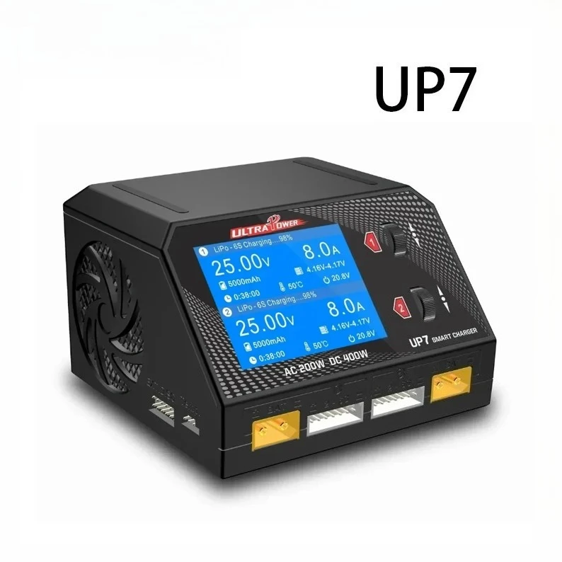 UP7 400W 10A Dual Channel Ultra POWER​ AC 200W / DC 2x200W Smart Balance Hub LiPo Maintenance Workstation