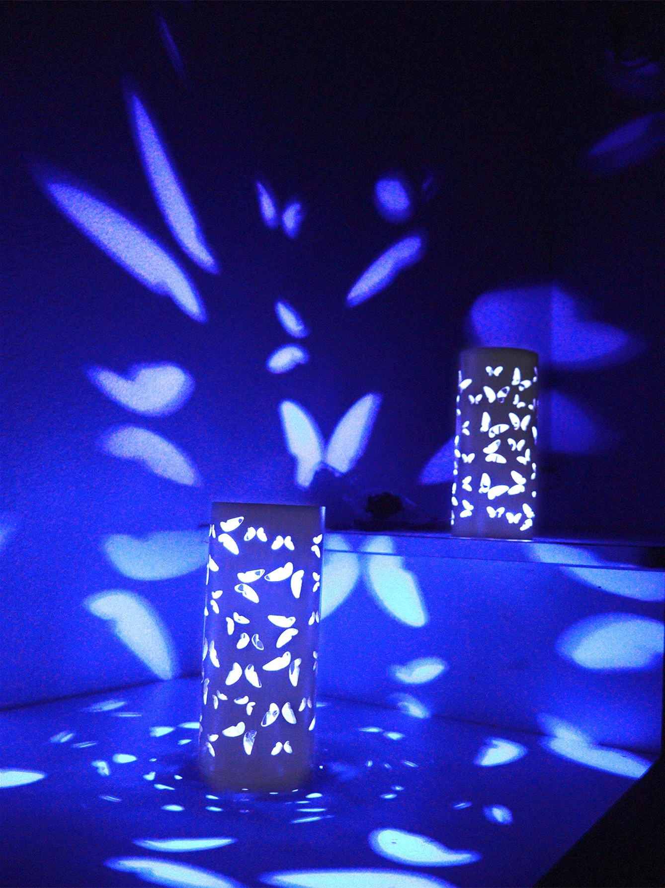 Butterfly projection table lamp decorative lamp creative floor lamp bedroom bedside lamp ambience cosy wall corner light