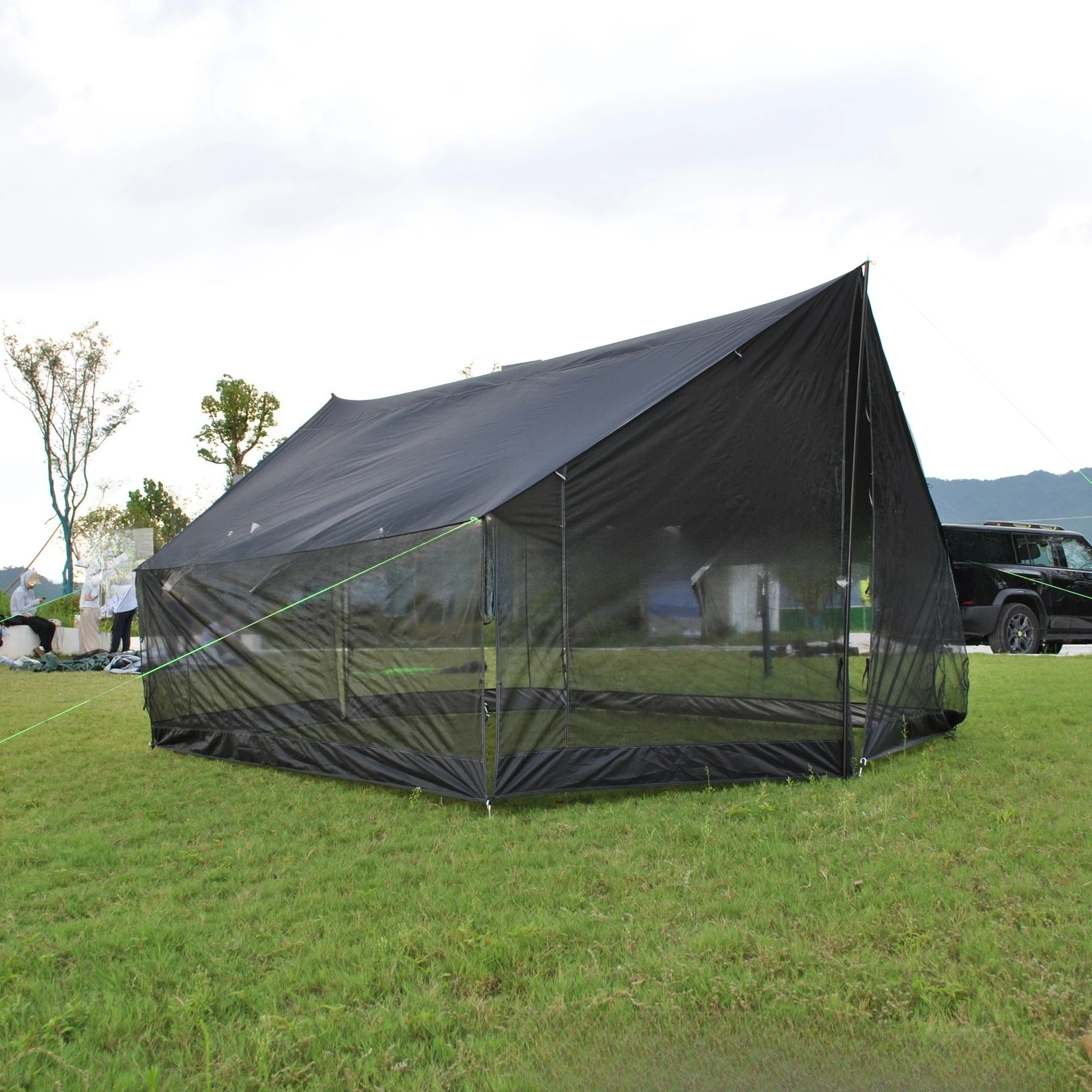 Multifunctional canopy mesh tent, parking canopy tent, 8 people with mesh hammock canopy can be matched with hammock