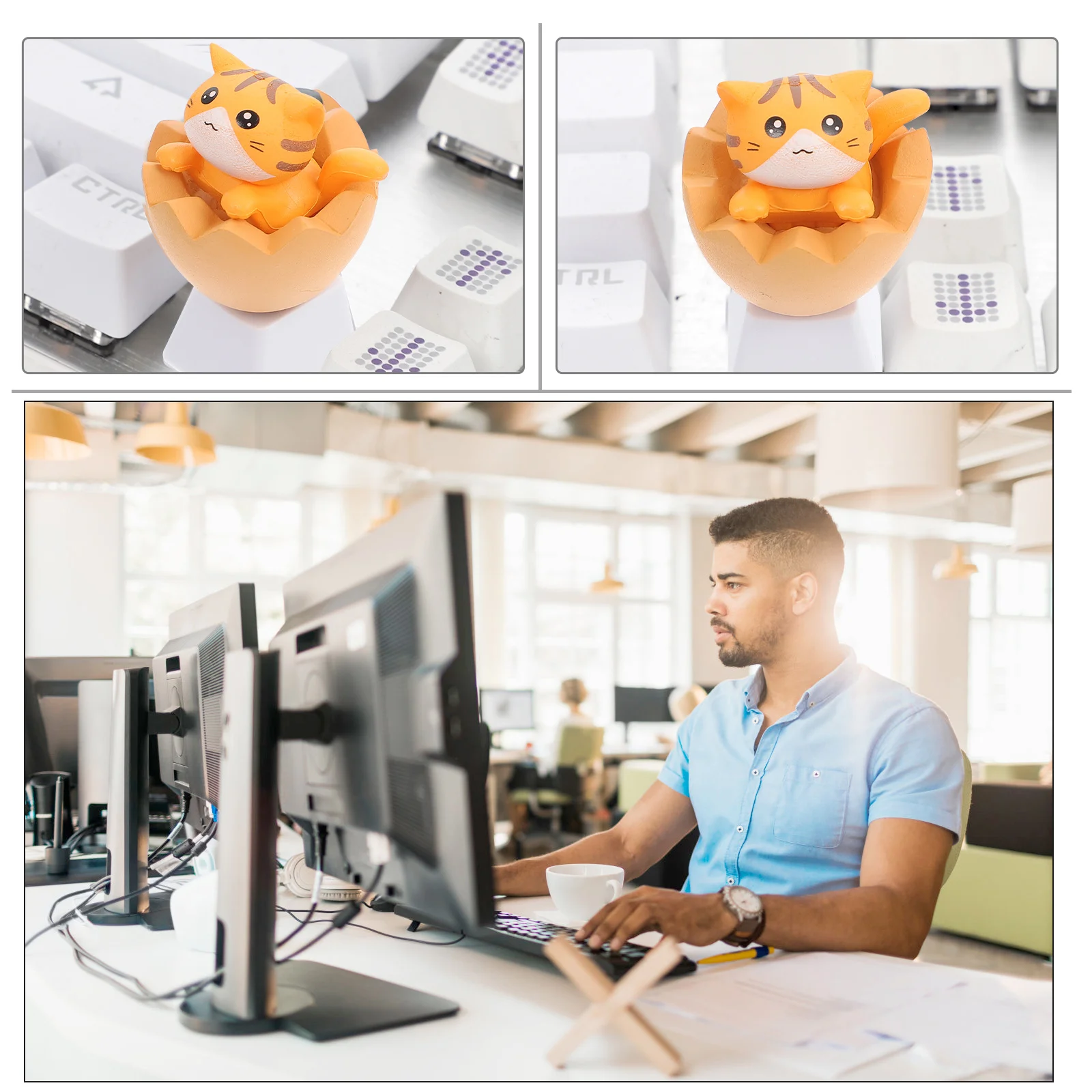 

Cat In Cardboard Box R4 Profile Keycap Replacement For Mechanical Keyboard Computer Key Caps Keyboard Accessory