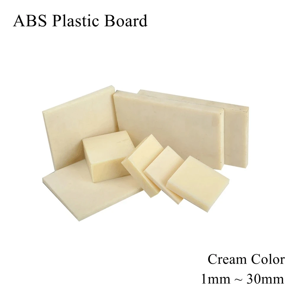 

ABS Board Cream Vacuum Forming Hard Rigid Plastic Sheet Fireproof Flame Retardant Panel Pad Plate Laminate Diy Hand Made Model