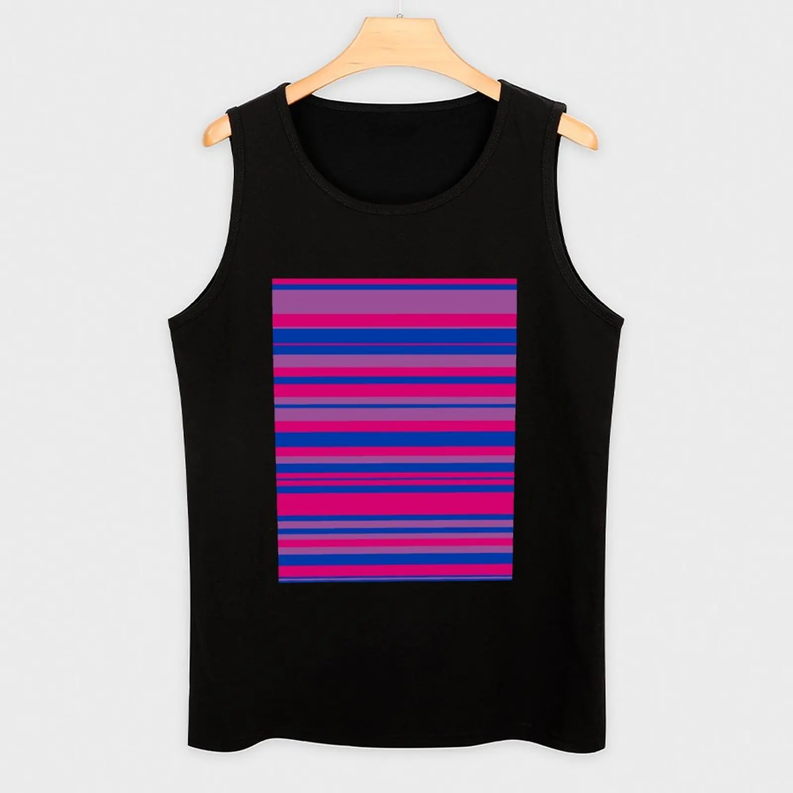 Bisexual Pride Flag Colors Tank Top Relaxed Fit Tank Top Casual Sleeveless Everyday Shirt - view 3