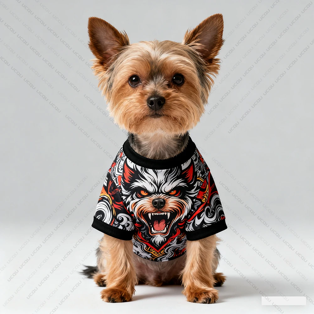 2025 ملابس الخريف للحيوانات الأليفة تي شيرت كلب تصميم رعب طازج ولطيف حصري للحيوانات الأليفة اللطيفة التجفيف السريع وتنفس #6