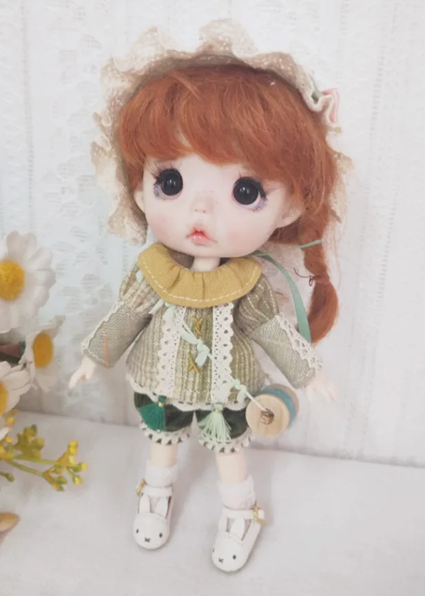 OB11 doll clothes set suitable for ob11 Molly GSC 1-12 size cute weaver girl suit doll accessories (four points)