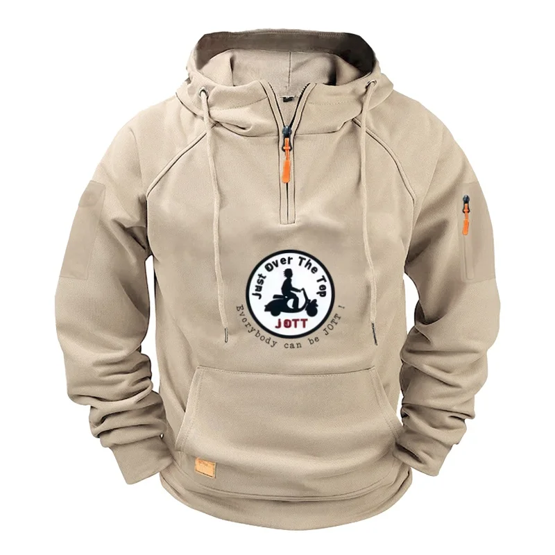 

High-quality outdoor fashion casual pullover, men's long-sleeved hooded sweatshirt and sportswear for autumn and winter 2025