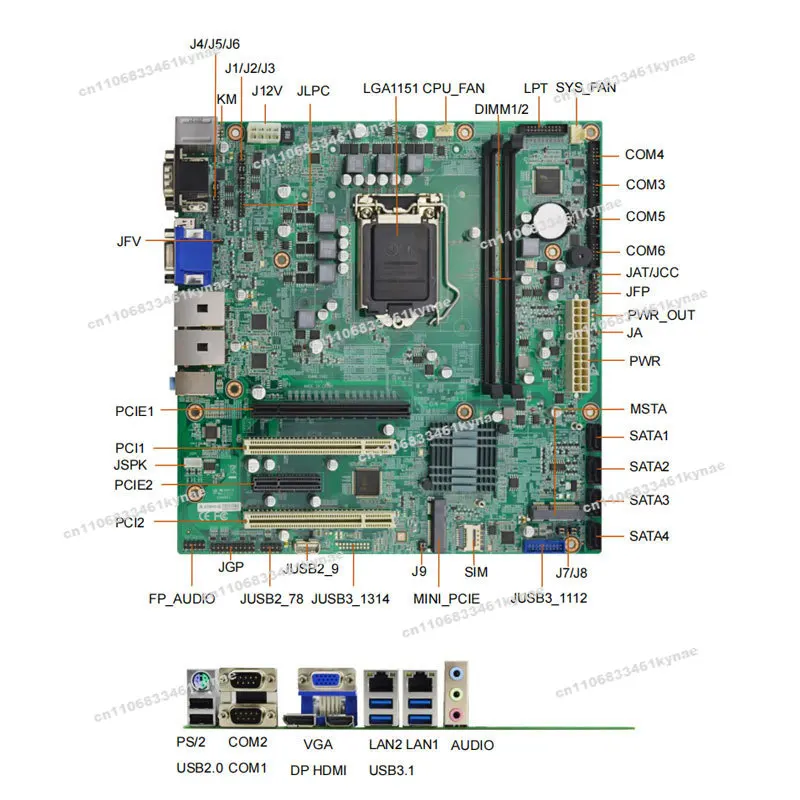 Suitable for EAMB-1591 Industrial Main Board H310 Support 8th Generation 9th Generation Processor Server Board