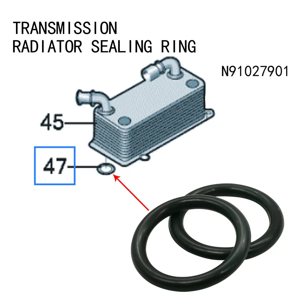 

Уплотнительное кольцо радиатора трансмиссии N91027901 для Skoda Octavia Kodiaq Superb Yeti Karoq Audi A3 S3 A6 S6 VW Passat Tiguan Touran