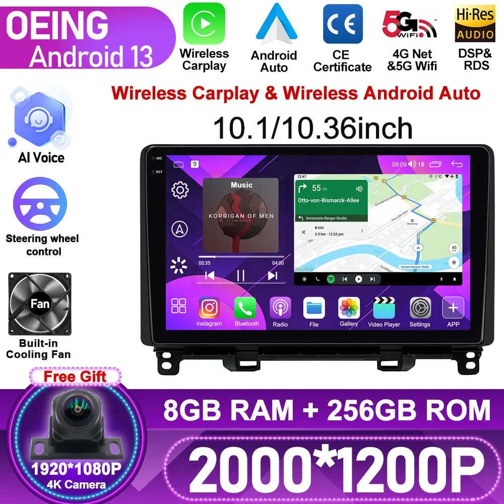 

For Honda Jazz 4 2020 - 2021 FIT 4 Car Radio Multimedia Video Player Navigation GPS Android No 2din 2 din DVD Wireless Carplay