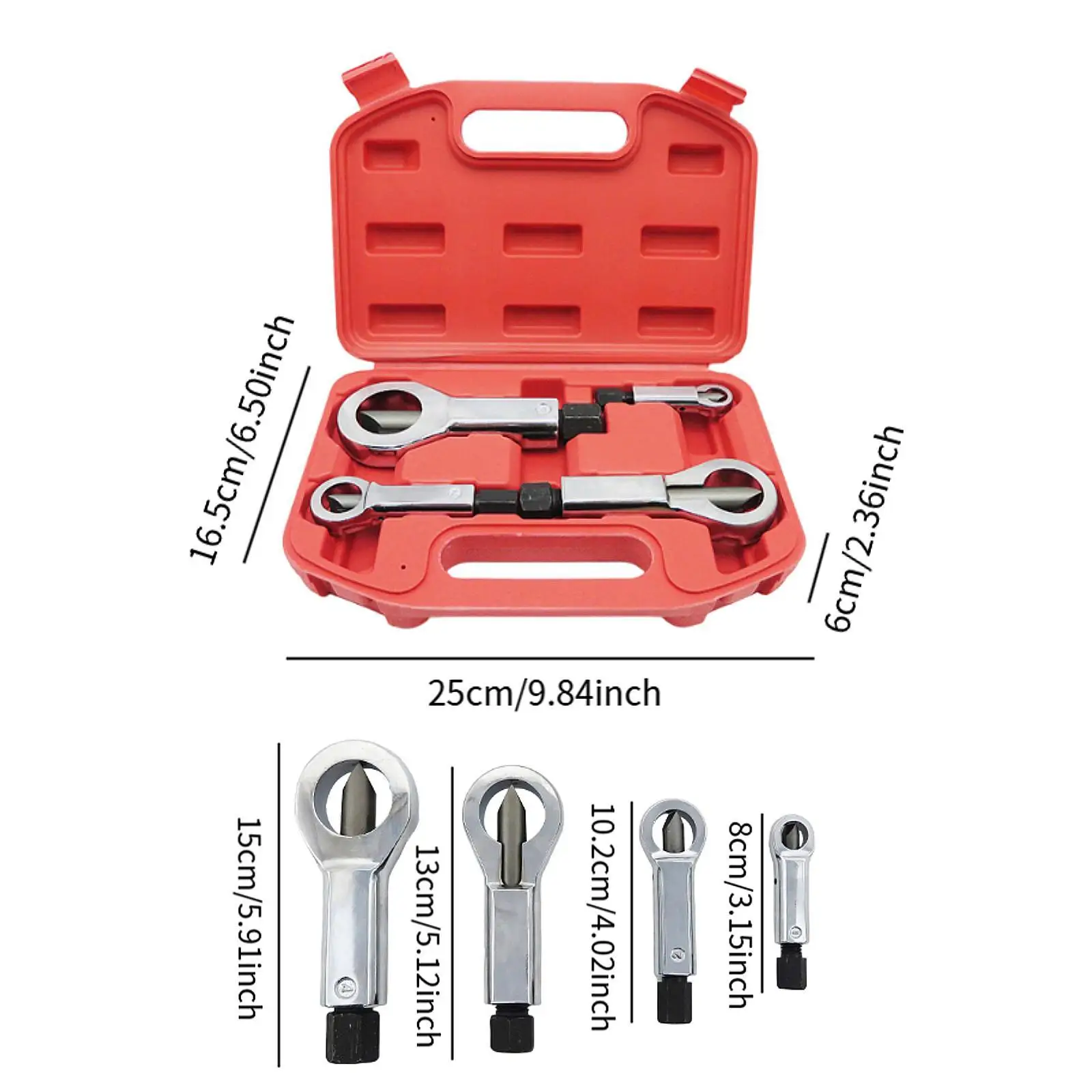 4 pezzi di rimozione manuale di dadi professionali resistenti alla ruggine gadget per la rimozione di viti arrugginite per rimuovere dadi rotti laboratori di bulloni danneggiati