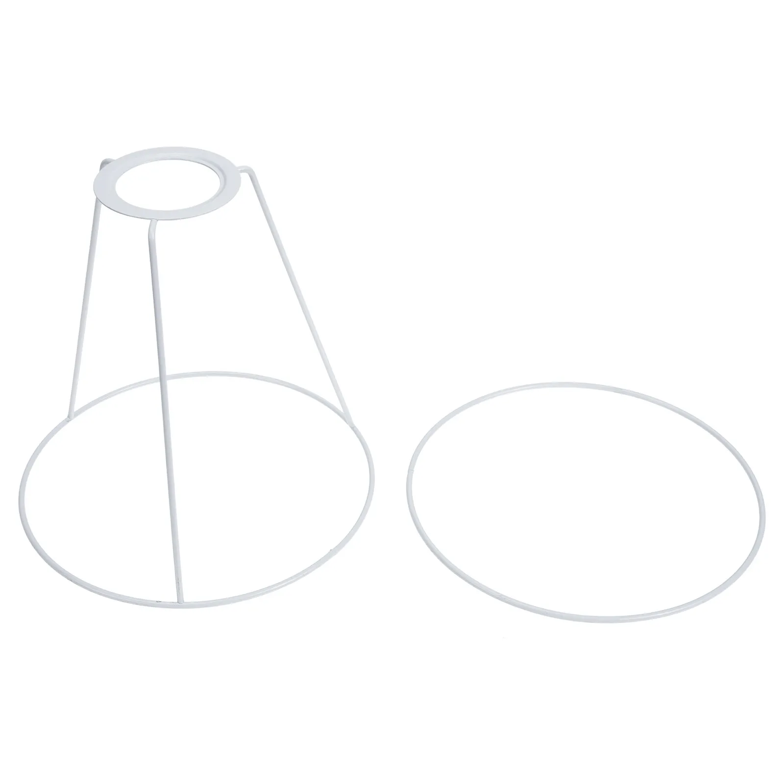 

1Set Lampshade Ring Iron Frame DIY Cone Shape Lamp Shade Holder for Table Floor Pendant Lamps Vintage Wire Lamp Cover