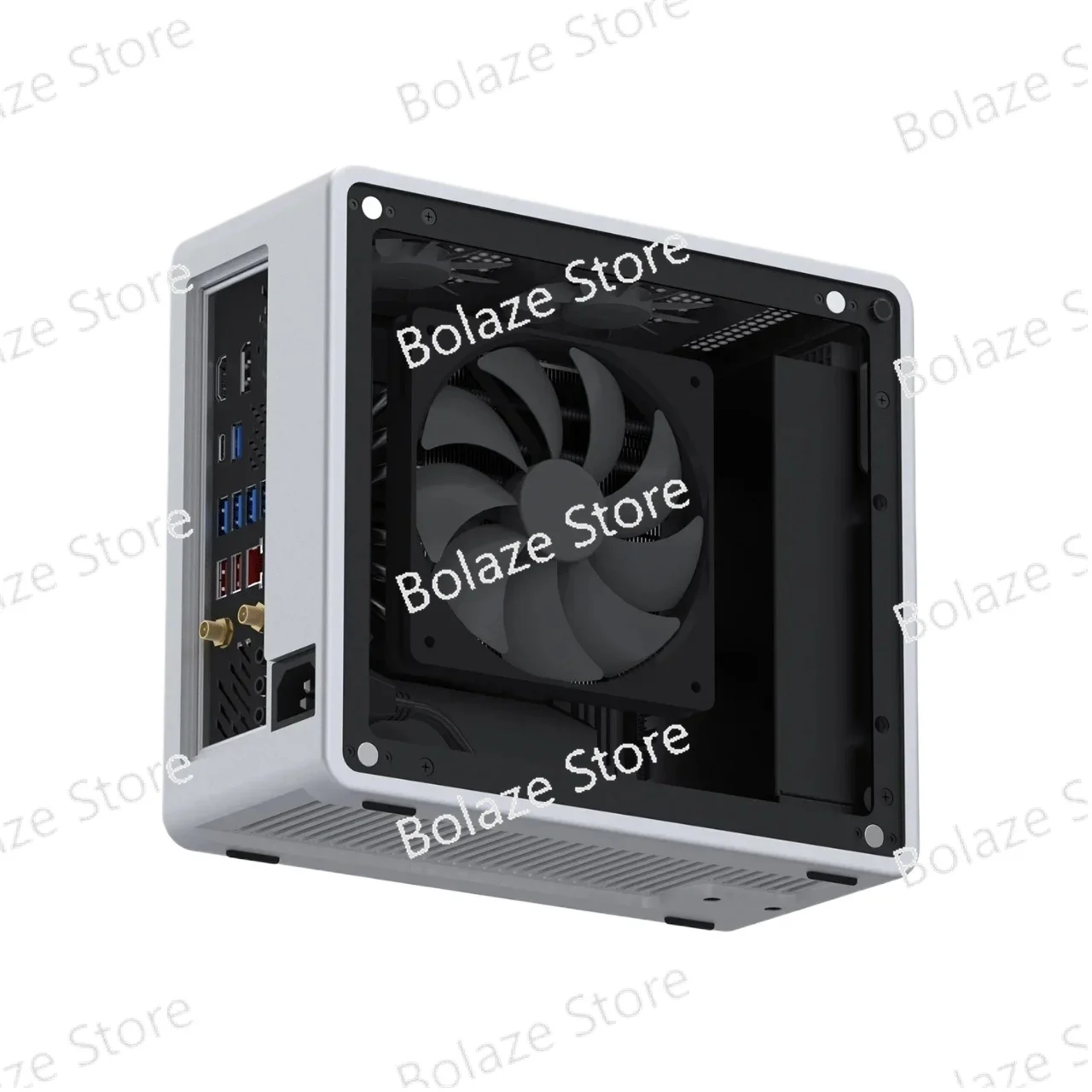 The desktop HTPC small case MQ4 core displays an all-aluminum integrated Itx case