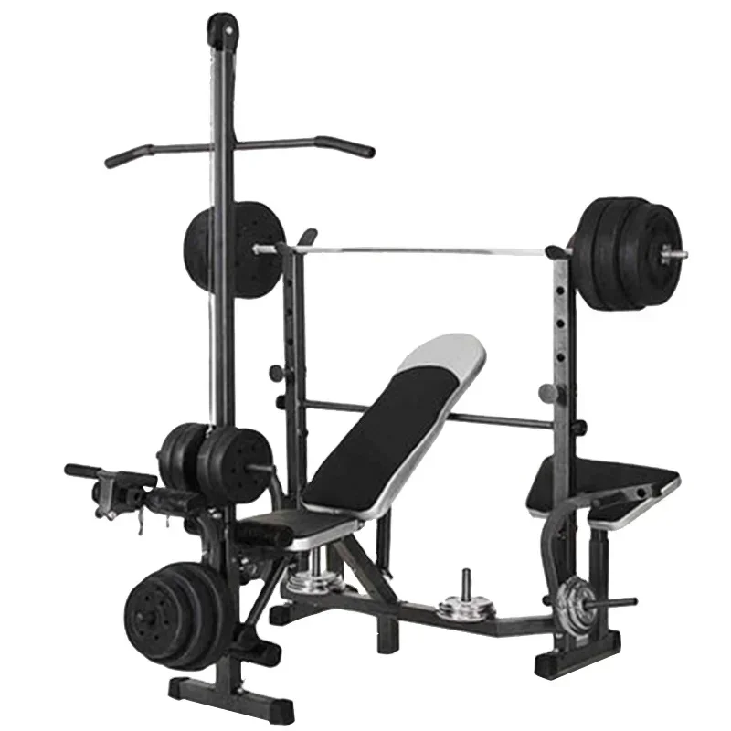 

Multifunctional Barbell Weight Lifting Power Rack Adjustable Bench Barbell Bed Squat Rack High Pull Weight Bed Bench Press