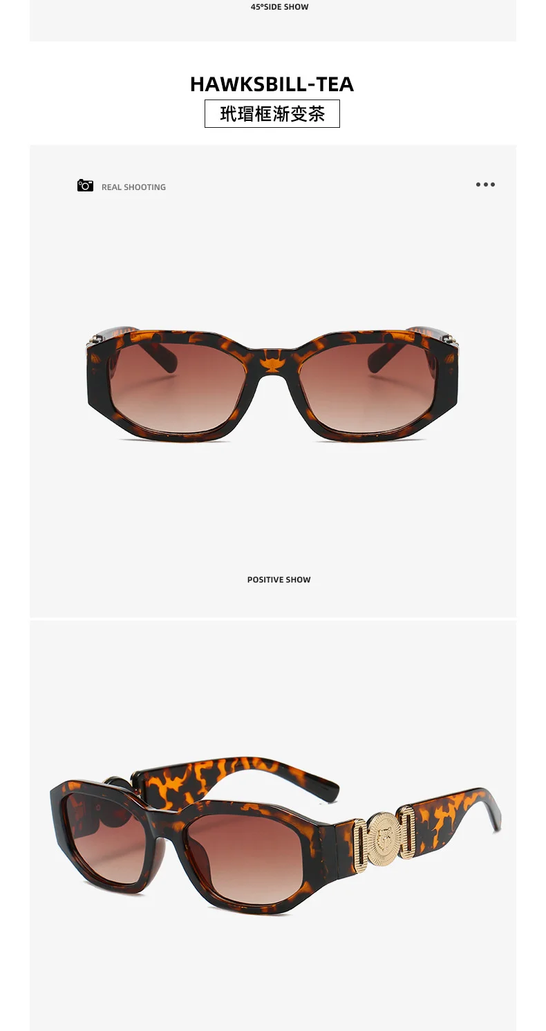 LONSY Fashion Square Sonnenbrille Frau Marke Design Schwarz Gradienten Sonnenbrille Weiblichen Großen Rahmen Retro Vintage Oculos De Sol UV400 – Detail 9