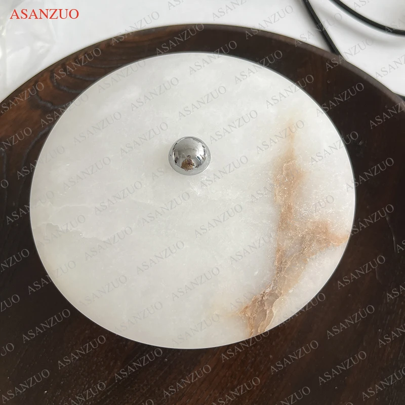 Nordic restaurant solid wood pendant lights Japanese dining room table walnut luxury villa bar teahouse marble pendant lamp