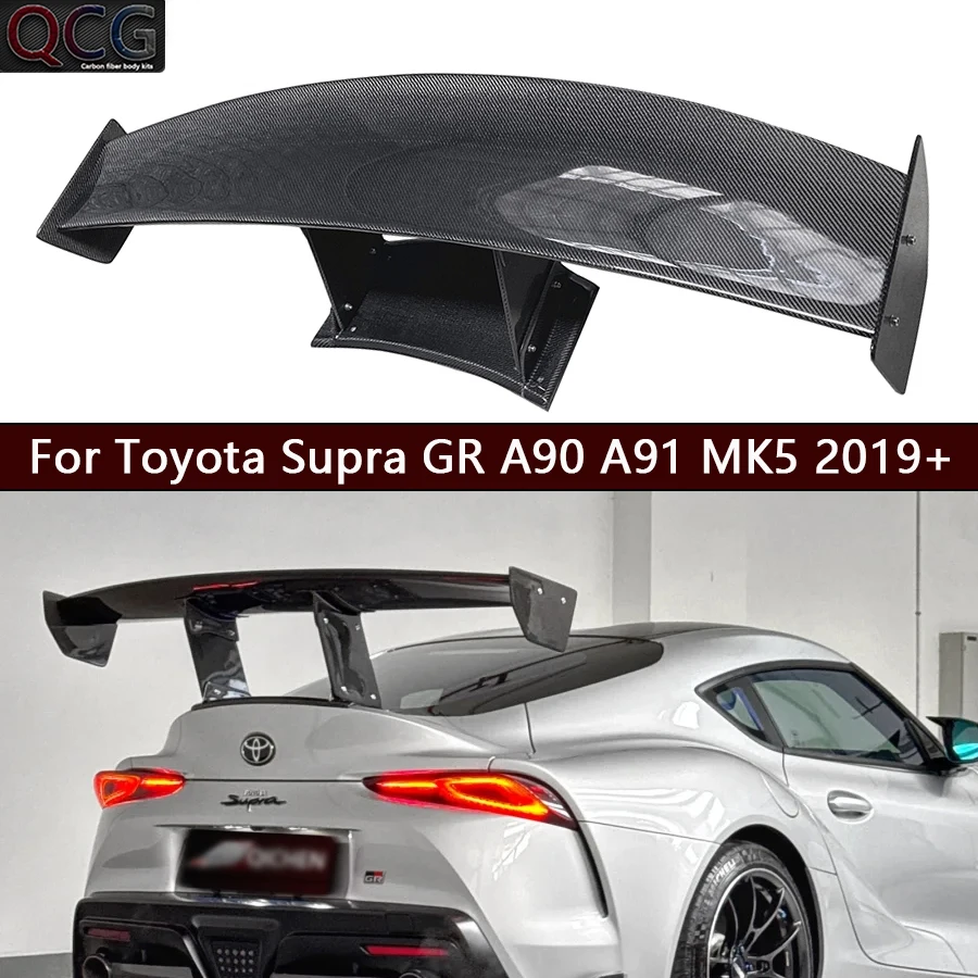 

For Toyota Supra A90 A91 MK5 VRS Style Carbon Fiber Tail fins Rear Trunk Spoiler Guide Wing Rear Wing Car Accessories body kit
