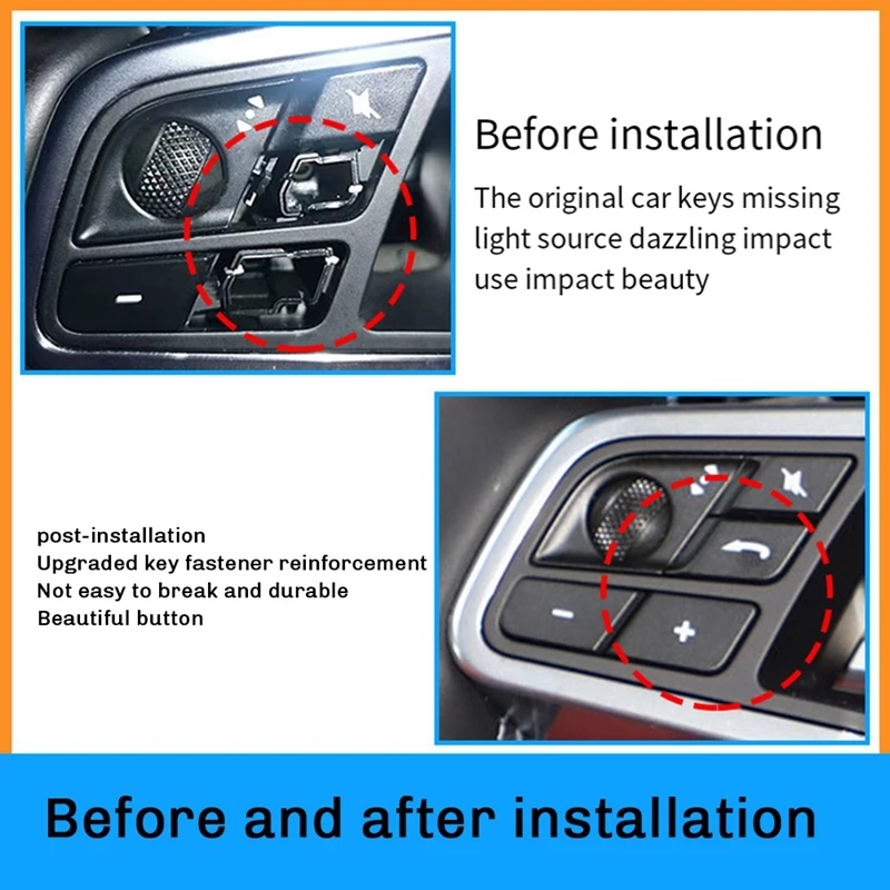 For Porsche Cayenne 18-22 For Porsche Panamera 17-20 Car Steering Wheel Multifunction Volume&Phone Switch Button