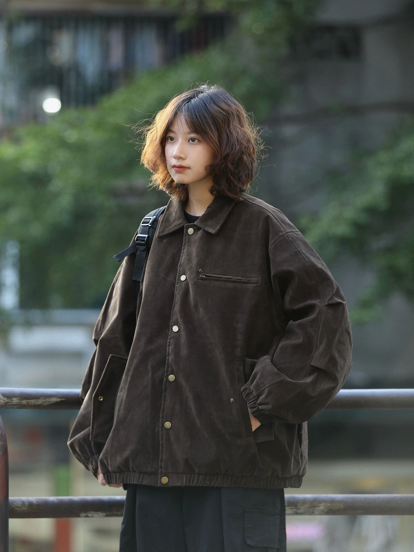 

Thiened Retro Suede Workwear down Jaet Men's Winter Casual Warm White Du down Coat ex Casual Sle Long Sve Coat