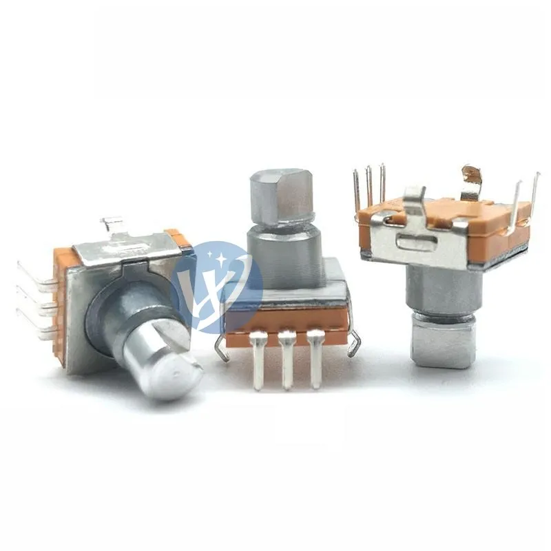 2pcs-5pcs EC11 thin rotary encoder with switch 30 positioning number 10mm half-shaft audio digital potentiometer 5 pin positions