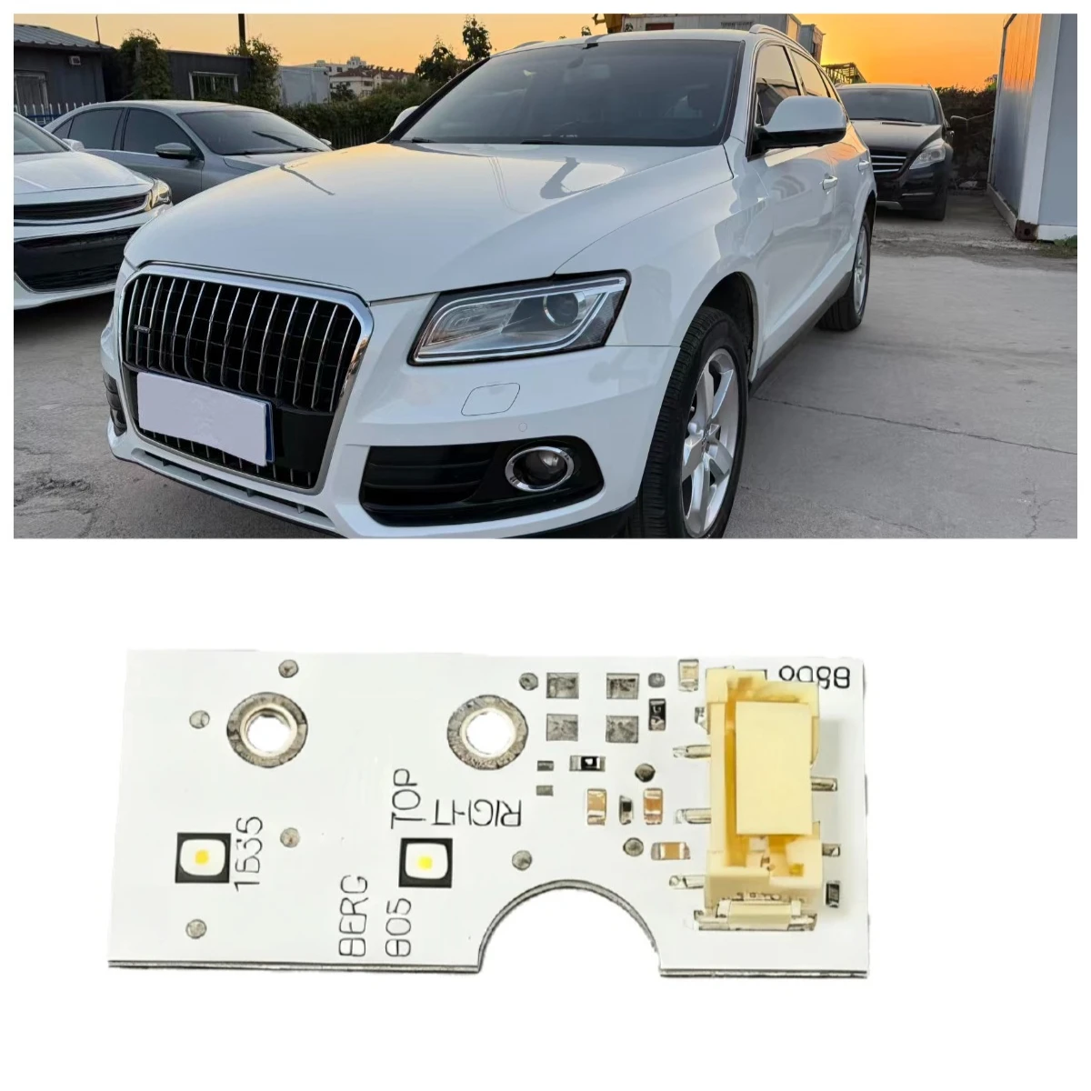 

Новые светодиодные модули White Angel Eyes для фар Audi Q5 2013-2018, дневные ходовые огни (DRL), чип-источники света, аксессуары