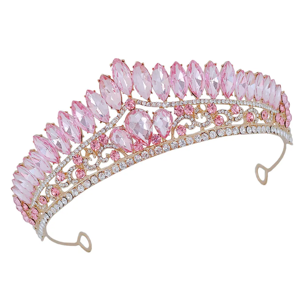 

Rhinestone Crown Hair Accessory Wedding Bridal Tiara Headband Birthday Party Accessories Women Dress Tiaras Comfortable Metal