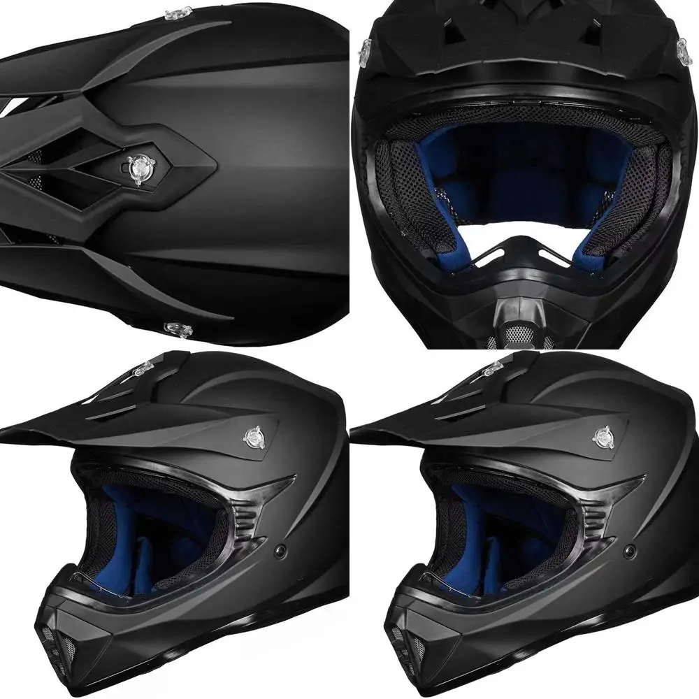

Youth Dirt Bike Helmets for Motocross, ATV, BMX & Offroad Riding - Full Face, DOT Certified, Matte Black, Youth-Large
