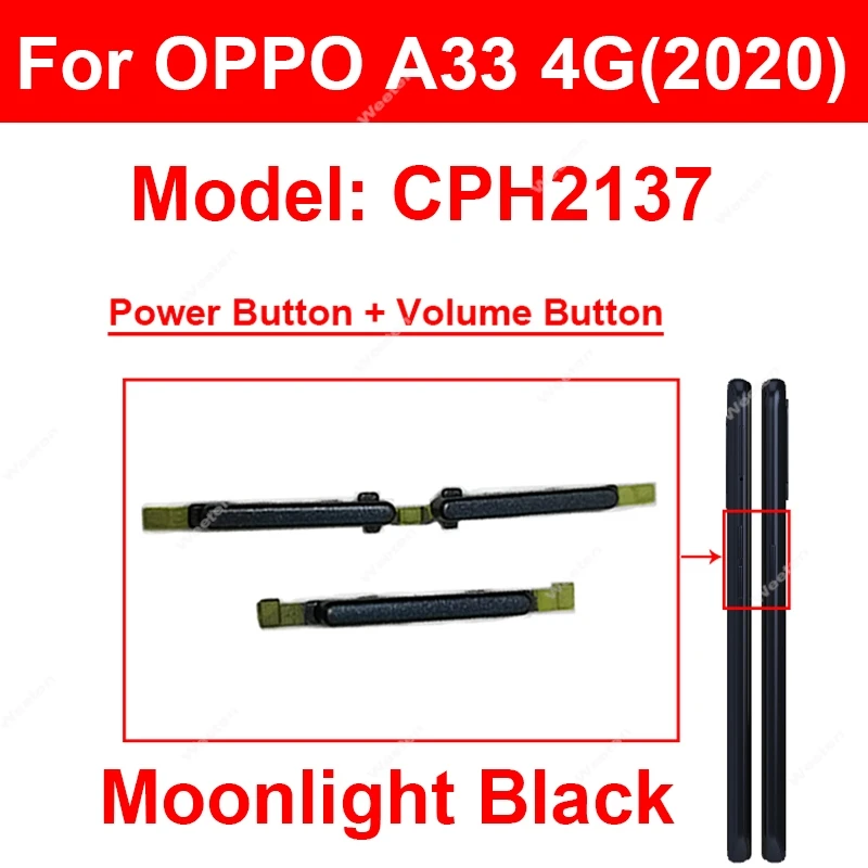 Power Volume Button Flex Cable For OPPO A32 A33 A35 A37 A38 2016 2020 4G Volume Key Up Down Switch Side Key Replacement Parts
