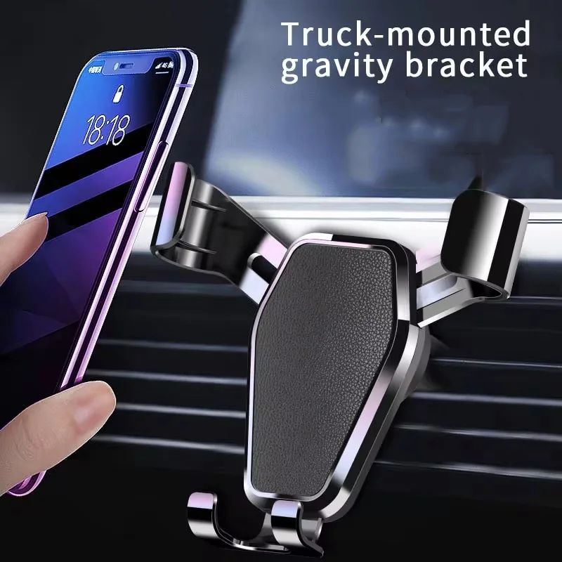

1pc Car Navigation Mobile Phone Holder With Anti-Shake Design & Gravity System-Universal Durable ABS Car Phone Holder Bracket