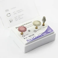 Kit de disco de pulido de rueda pulidora de goma de diamante, sistema de diamante, Material Dental RA, goma en espiral flexible para resina Dental