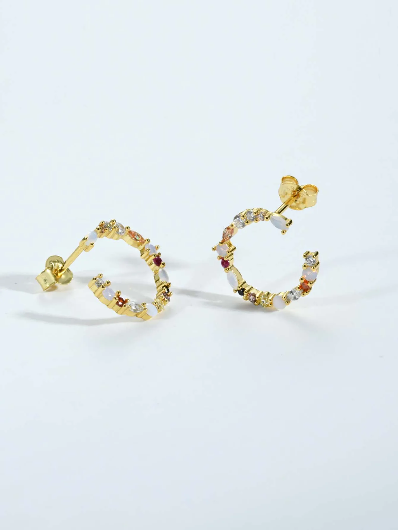 DPLAOPA 100% 925 New Sterling Silver Spring Zircon Huggies Hoop Pirecing Earrings Elegant Circle Minimalist Jewels