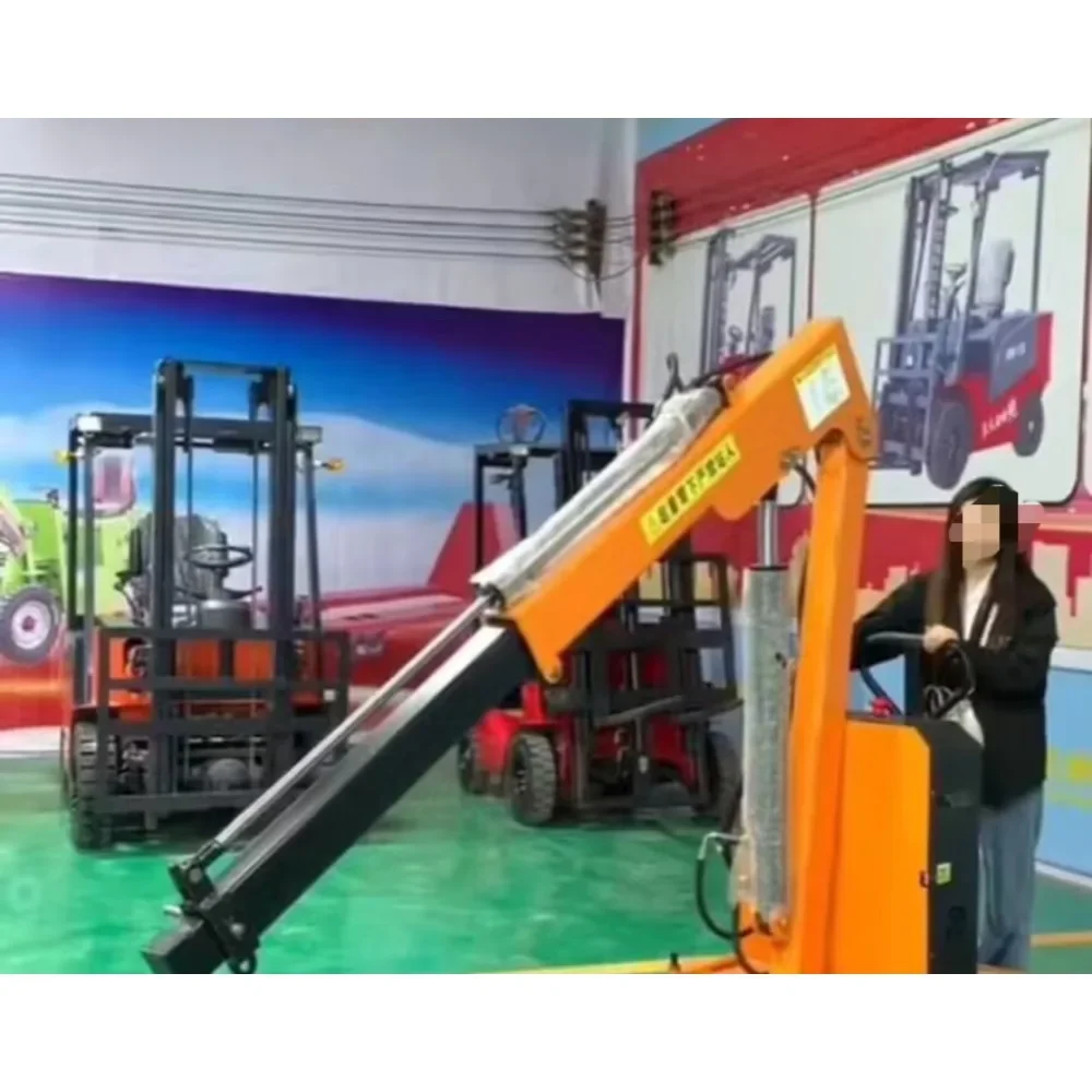 All electric wireless remote control 1 ton small truck crane