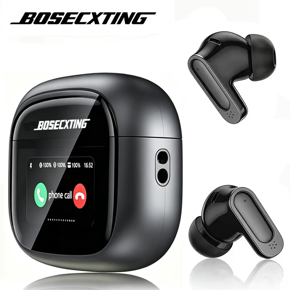 BOSECXTING V11 TWS Wireless Bluetooth Earphones Headphones In Ear Headset ANC Noise Reduction Enc Display Touch Control Earbuds