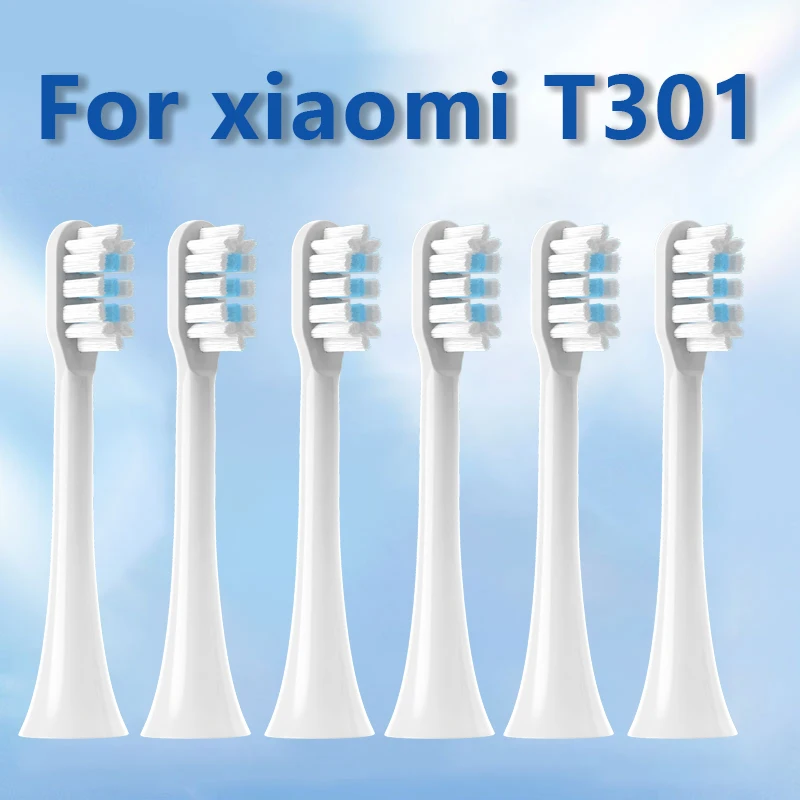 8Pcs Toothbrush Heads Compatible with Xiaomi T501 Plaque Removal Replacement Brush Heads