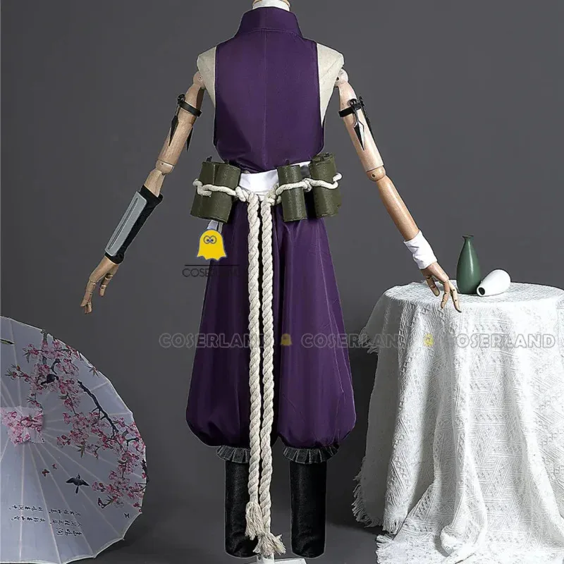 2025 New Yuzuriha Costume Wig Anime Jigokuraku Hell's Paradise Cosplay Fox Sumire Kunoichi Outfit Purple Uniform Hall AA